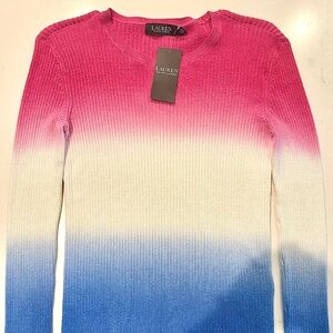 Lauren Ralph Lauren Dip Dyed Ribbed Sweater